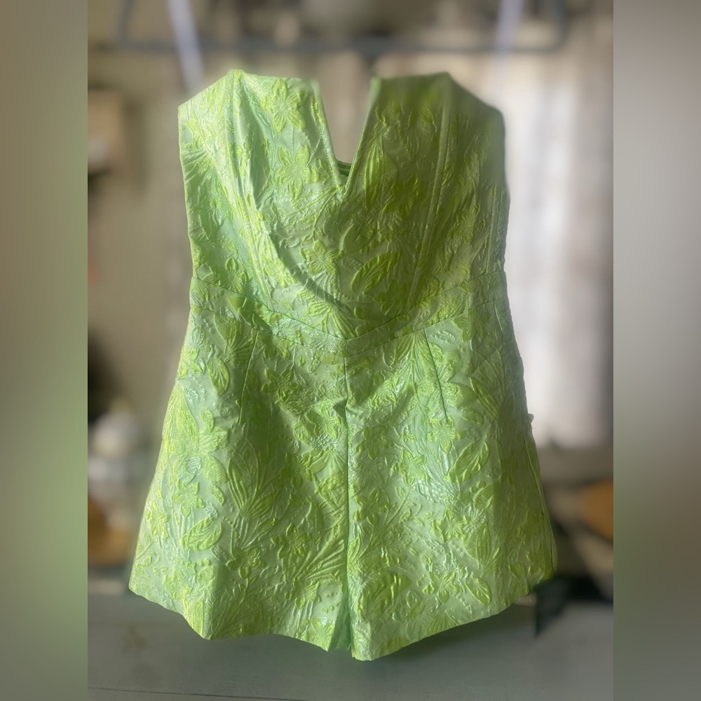 Lulu's Lime Green Textured Jumpsuit